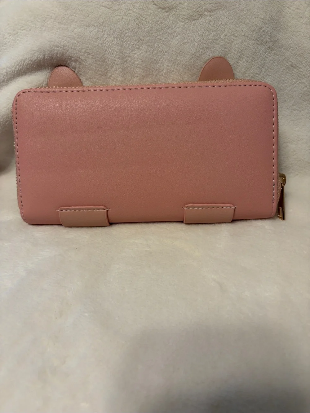 Cute Pink Cat Zip-Around Wallet - Women